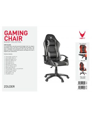 VARR GAMING CHAIR KRZESŁO GAMINGOWE ZOLDER GAS LIFT TWO PILLOWS