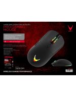 VARR MOUSE GAMING 6D 3200DPI WIRELESS + BLUETOOTH 2.4G BLACK