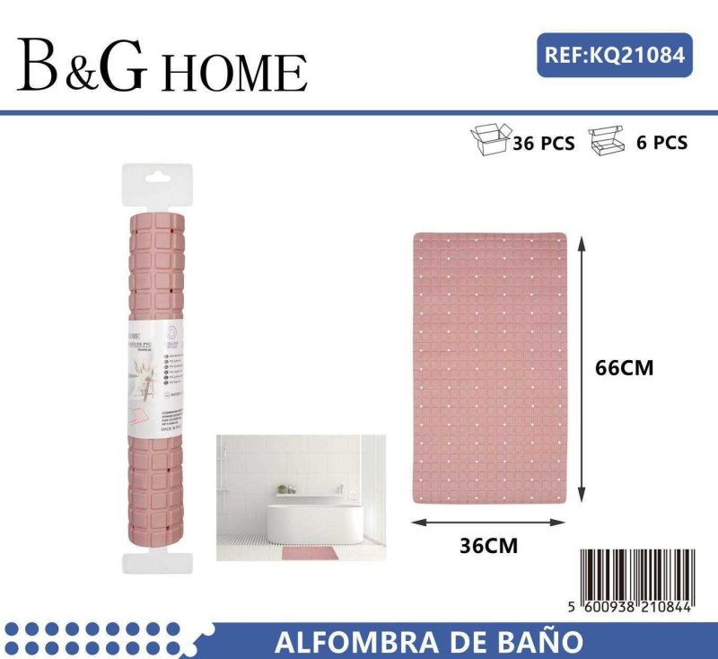 Αντιολισθητικό πατάκι μπάνιου - M0839 - 36x66cm - Pink - 21084 - Image 2