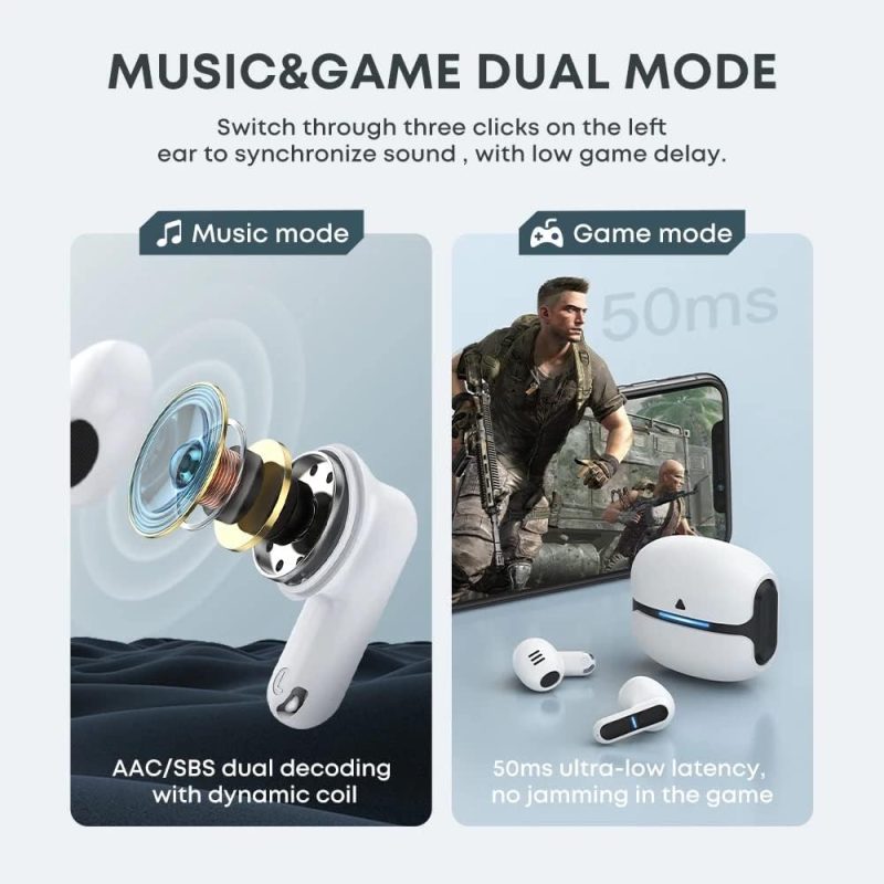 Ασύρματα ακουστικά Bluetooth με θήκη φόρτισης - TG-11 - 721289 - White - Image 3