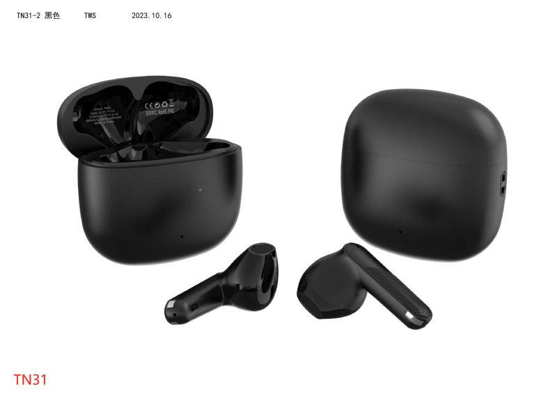 Ασύρματα ακουστικά Bluetooth με θήκη φόρτισης - TN-31 - 721760 - Black - Image 2