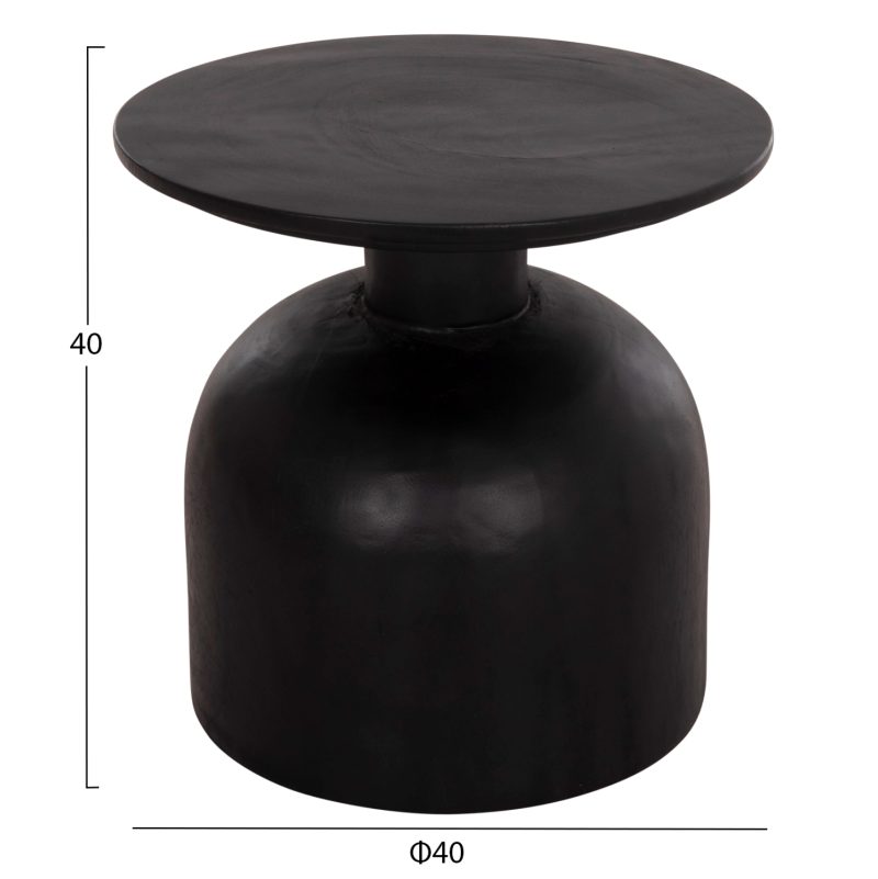 ΒΟΗΘΗΤΙΚΟ ΤΡΑΠΕΖΑΚΙ FB99892.12 ΞΥΛΟ SUAR--ΜΑΥΡΟ Φ40x40Υεκ - Image 2