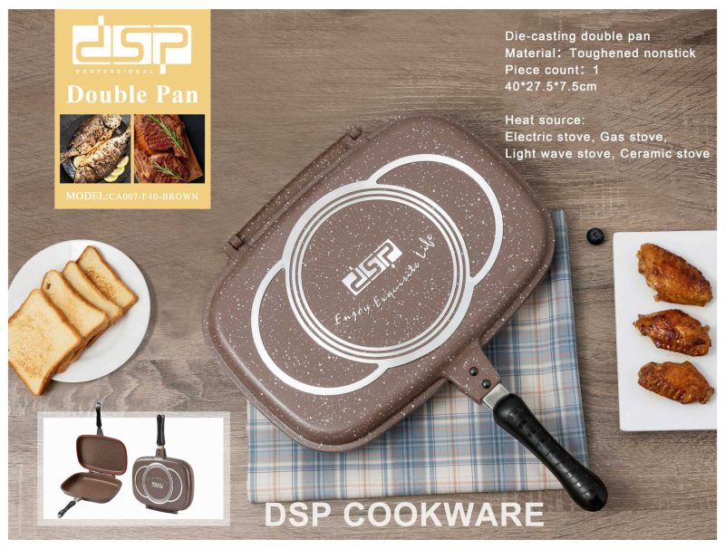 Διπλό αντικολλητικό τηγάνι Grill - CA007-F40-Brown - DSP - 610537 - Image 2