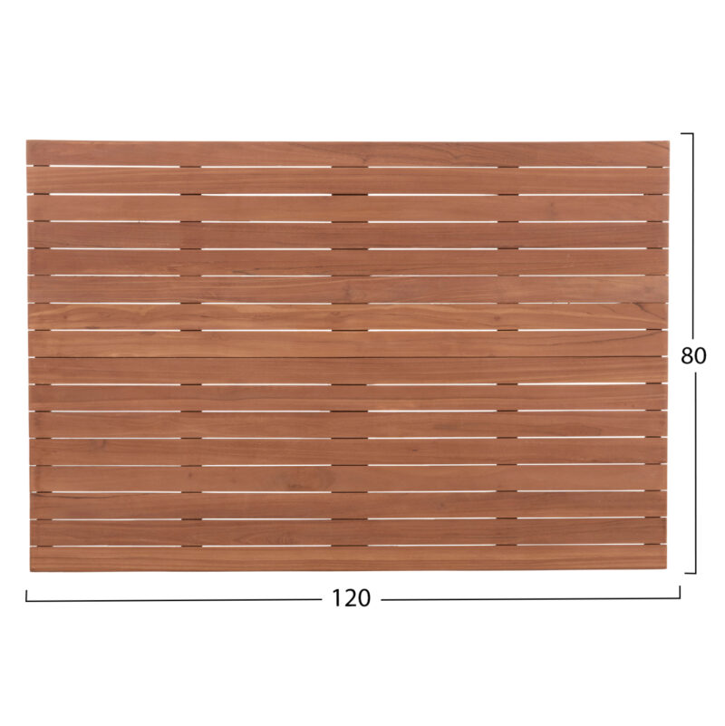 ΕΠΙΦΑΝΕΙΑ ΤΡΑΠΕΖΙΟΥ ΟΡΘΟΓΩΝΙΑ FB918138 ΞΥΛΟ TEAK--ΦΥΣΙΚΟ 120x80x4(πάχος)εκ. - Image 2