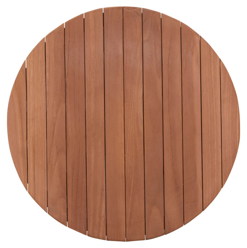 ΕΠΙΦΑΝΕΙΑ ΤΡΑΠΕΖΙΟΥ ΣΤΡΟΓΓΥΛΗ FB918132 ΞΥΛΟ TEAK--ΦΥΣΙΚΟ Φ60x4(πάχος)εκ. - Image 3