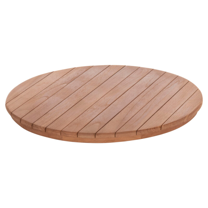 ΕΠΙΦΑΝΕΙΑ ΤΡΑΠΕΖΙΟΥ ΣΤΡΟΓΓΥΛΗ FB918132 ΞΥΛΟ TEAK--ΦΥΣΙΚΟ Φ60x4(πάχος)εκ.