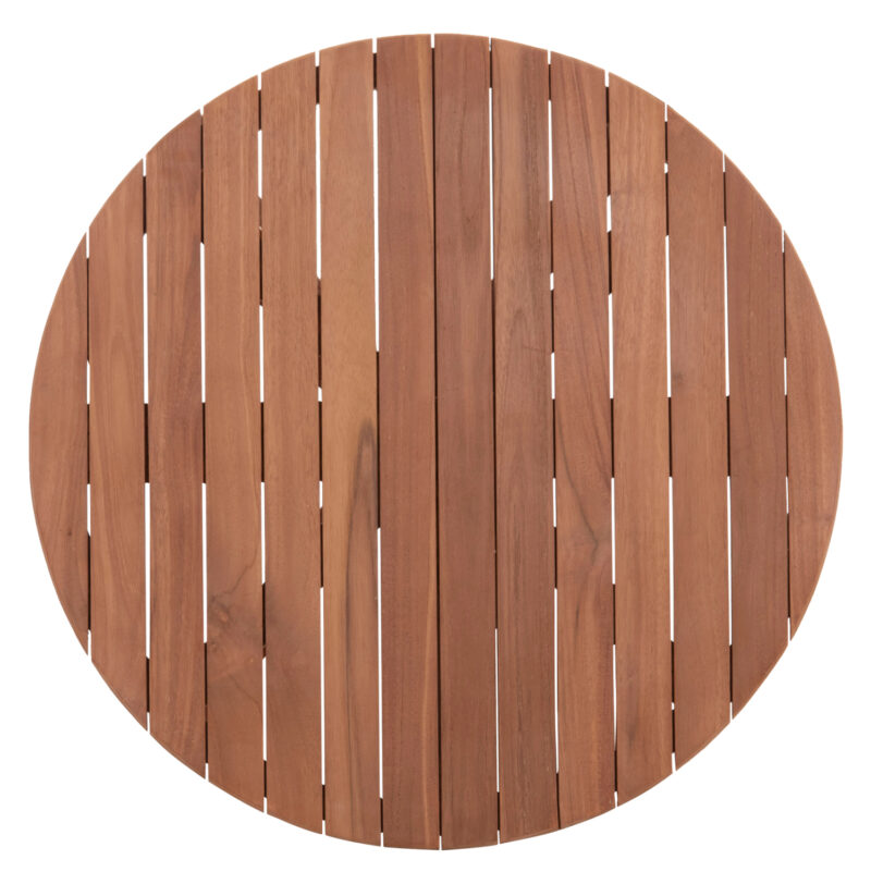 ΕΠΙΦΑΝΕΙΑ ΤΡΑΠΕΖΙΟΥ ΣΤΡΟΓΓΥΛΗ FB918133 ΞΥΛΟ TEAK--ΦΥΣΙΚΟ Φ70x4(πάχος)εκ. - Image 3