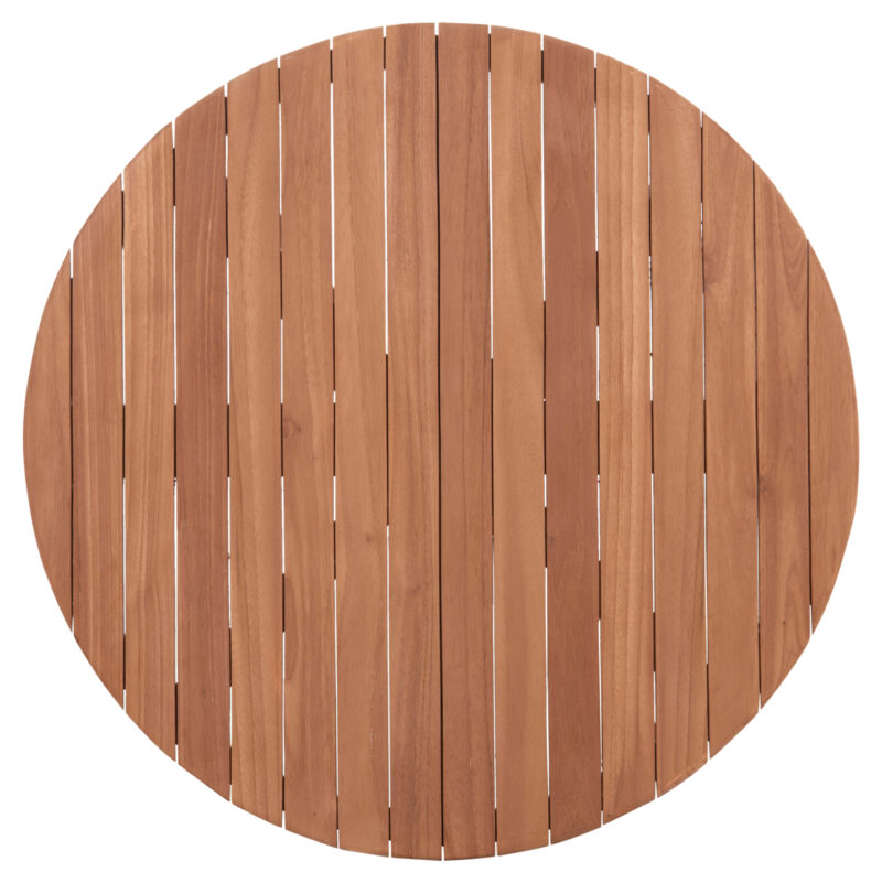ΕΠΙΦΑΝΕΙΑ ΤΡΑΠΕΖΙΟΥ ΣΤΡΟΓΓΥΛΗ FB918134 ΞΥΛΟ TEAK--ΦΥΣΙΚΟ Φ80x4(πάχος)εκ. - Image 3