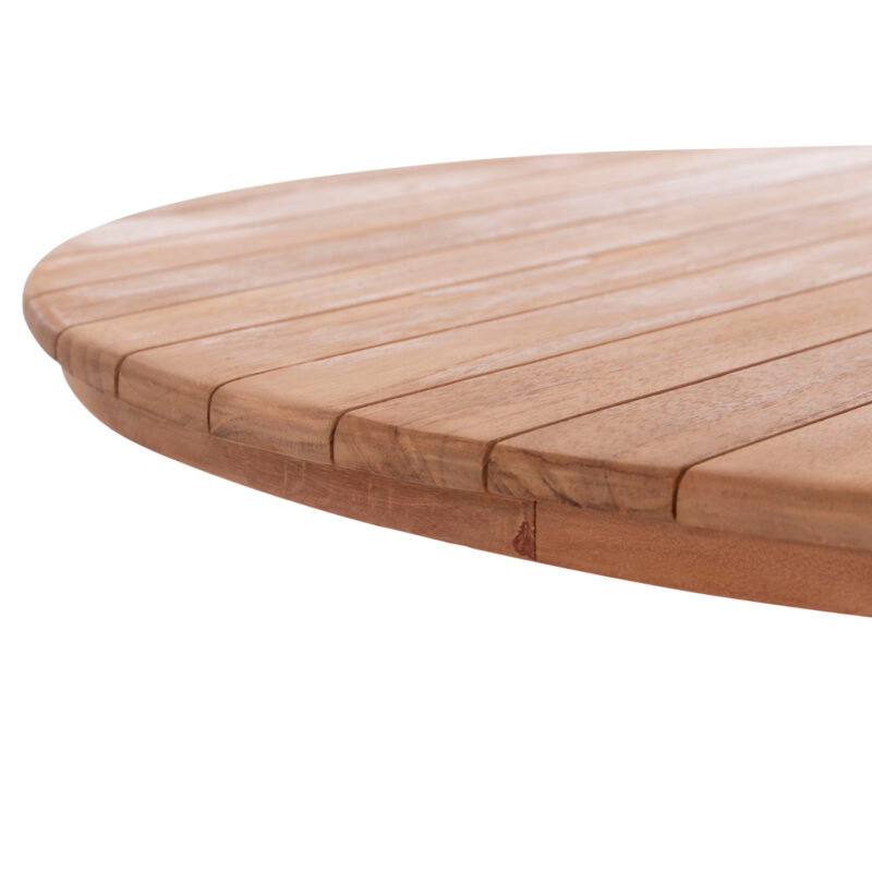 ΕΠΙΦΑΝΕΙΑ ΤΡΑΠΕΖΙΟΥ ΣΤΡΟΓΓΥΛΗ FB918134 ΞΥΛΟ TEAK--ΦΥΣΙΚΟ Φ80x4(πάχος)εκ. - Image 4