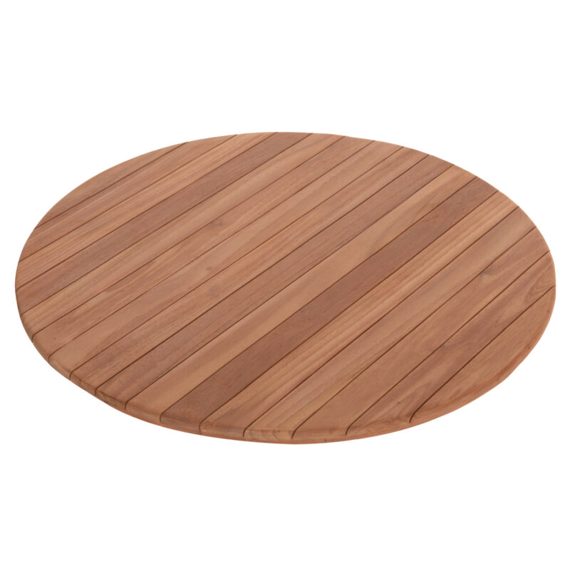 ΕΠΙΦΑΝΕΙΑ ΤΡΑΠΕΖΙΟΥ ΣΤΡΟΓΓΥΛΗ FB918134 ΞΥΛΟ TEAK--ΦΥΣΙΚΟ Φ80x4(πάχος)εκ.