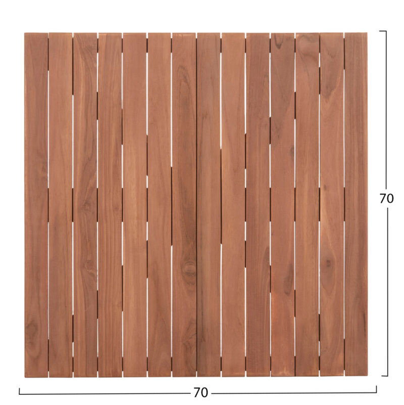 ΕΠΙΦΑΝΕΙΑ ΤΡΑΠΕΖΙΟΥ ΤΕΤΡΑΓΩΝΗ FB918136 ΞΥΛΟ TEAK--ΦΥΣΙΚΟ 70x70x4(πάχος)εκ. - Image 2