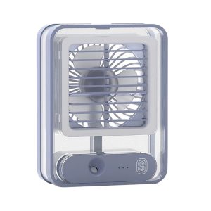 Επαναφορτιζόμενος mini ανεμιστήρας & υγραντήρας - 903487 - Blue