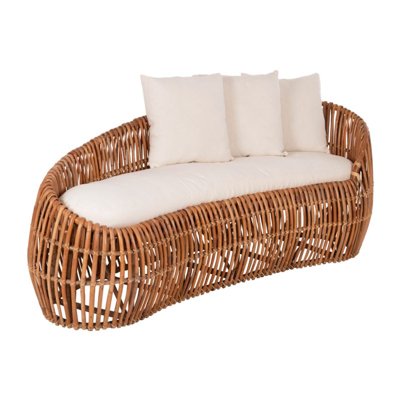 ΚΑΝΑΠΕΣ-ΑΝΑΚΛΙΝΤΡΟ FB95991 ΦΥΣΙΚΟ RATTAN- ΛΕΥΚΑ ΜΑΞΙΛΑΡΙΑ 215x60x78Yεκ. - Image 4