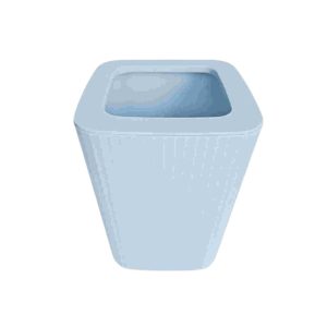 Κάδος απορριμμάτων μπάνιου πλαστικός - Light Blue - 21671
