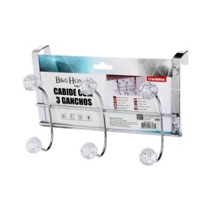 Μεταλλική κρεμάστρα πόρτας 3 θέσεων - 57613