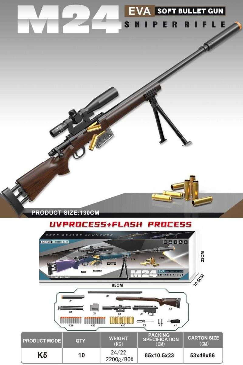Παιδικό όπλο στόχου - Soft Gun - K5-M24 - 130cm - 215735 - Image 2