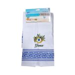 Πετσέτα ποτηρόπανο Souvenir με κέντημα - Σετ 12pcs - Greece - 416013