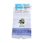 Πετσέτα ποτηρόπανο Souvenir με κέντημα - Σετ 12pcs - Greece - 416112