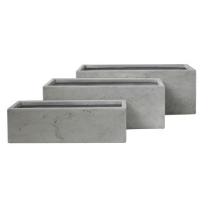 ΣΕΤ 3ΤΜΧ ΓΛΑΣΤΡΕΣ ΟΡΘΟΓΩΝΙΕΣ FB94723 FIBERCLAY ΓΚΡΙ 81x30.5x30.5Υεκ.
