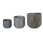 ΣΕΤ 3ΤΜΧ ΓΛΑΣΤΡΕΣ ΣΤΡΟΓΓΥΛΕΣ FB94724 FIBERCLAY-ΧΡΩΜΑ CEMENT Φ59x55Υεκ