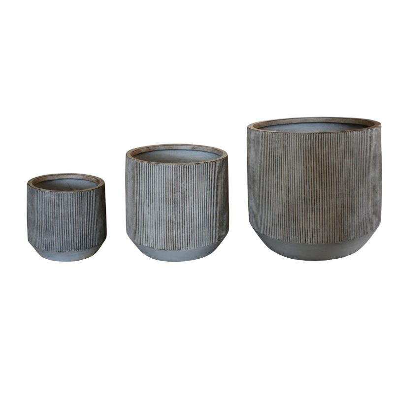 ΣΕΤ 3ΤΜΧ ΓΛΑΣΤΡΕΣ ΣΤΡΟΓΓΥΛΕΣ FB94724 FIBERCLAY-ΧΡΩΜΑ CEMENT Φ59x55Υεκ