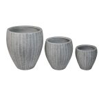 ΣΕΤ 3ΤΜΧ ΓΛΑΣΤΡΕΣ ΣΤΡΟΓΓΥΛΕΣ FB94728 FIBERCLAY-ΧΡΩΜΑ CEMENT Φ49.5x56Υεκ