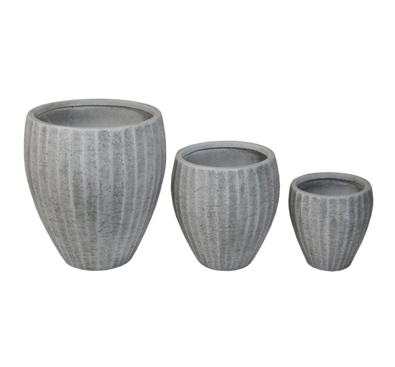 ΣΕΤ 3ΤΜΧ ΓΛΑΣΤΡΕΣ ΣΤΡΟΓΓΥΛΕΣ FB94728 FIBERCLAY-ΧΡΩΜΑ CEMENT Φ49.5x56Υεκ
