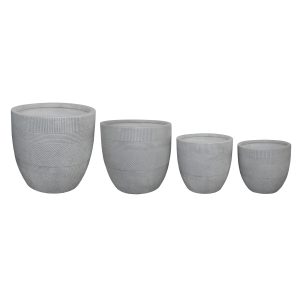 ΣΕΤ 4ΤΜΧ ΓΛΑΣΤΡΕΣ ΣΤΡΟΓΓΥΛΕΣ FB94719 FIBERCLAY-ΧΡΩΜΑ CEMENT Φ44x43Υεκ