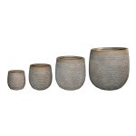 ΣΕΤ 4ΤΜΧ ΓΛΑΣΤΡΕΣ ΣΤΡΟΓΓΥΛΕΣ FB94722 FIBERCLAY--IVORY CEMENT Φ56x54.5Υεκ