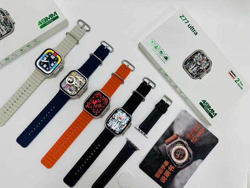 Σετ Smartwatch με 2 λουράκια - Z77 Ultra - 880228 - Orange - Image 3