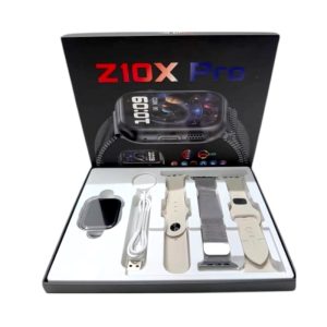 Σετ Smartwatch με 3 λουράκια - Z10X Pro - 065165 - White