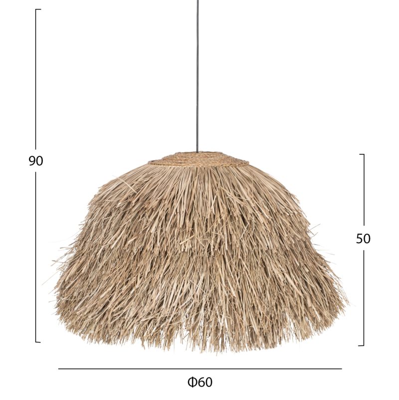 ΦΩΤΙΣΤΙΚΟ ΟΡΟΦΗΣ ΜΕ ΣΧΗΜΑ ΘΑΜΝΟΥ ΑΠΟ PANDAN GRASS ΣΕ ΦΥΣΙΚΟ FB97775 60x60x50Yεκ. - Image 2