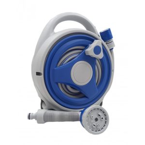 Ανέμη ποτίσματος της εταιρείας 12 μέτρα. Ανάλογα με τη διάμετρο (πάχος) του λάστιχου μεταβάλλεται και η χωρητικότητά του καρουλιού σε μέτρα. Για παράδειγμα