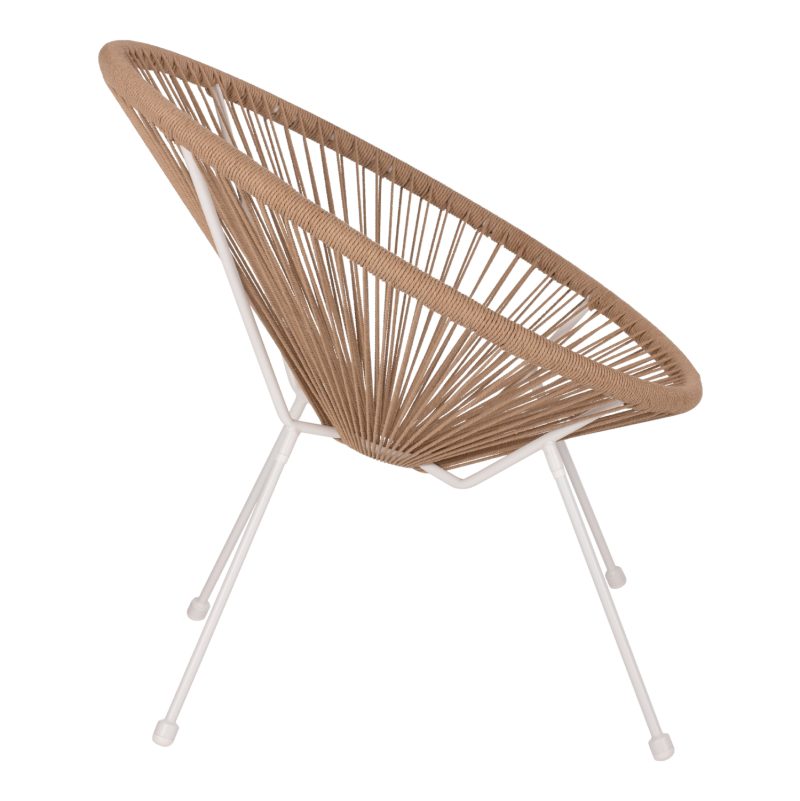 ΠΟΛΥΘΡΟΝΑ ACAPULCO Τ. ΦΩΛΙΑ ΜΕΤΑΛΛΟ ΛΕΥΚΟ ΜΕ TWISTED WICKER FB95871.02 70x73x79 εκ. - Image 4