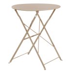 ΤΡΑΠΕΖΙ ΖΑΠΠΕΙΟΥ ΠΤΥΣΣΟΜΕΝΟ ΣΤΡΟΓΓΥΛΟ FB96336.04 ΜΕΤΑΛΛΙΚΟ ΚΑΠΟΥΤΣΙΝΟ Φ60x70Υεκ