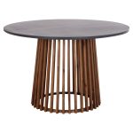 ΤΡΑΠΕΖΙ ΣΤΡΟΓΓΥΛΟ ΕΞ.ΧΩΡΟΥ FB96235 ΞΥΛΟ ΑΚΑΚΙΑΣ-CEMENT TOP Φ120x77Υεκ