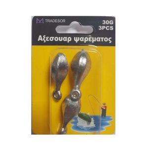 Βαρίδια αλιείας με θηλιά - 30gr - 3pcs - 830165