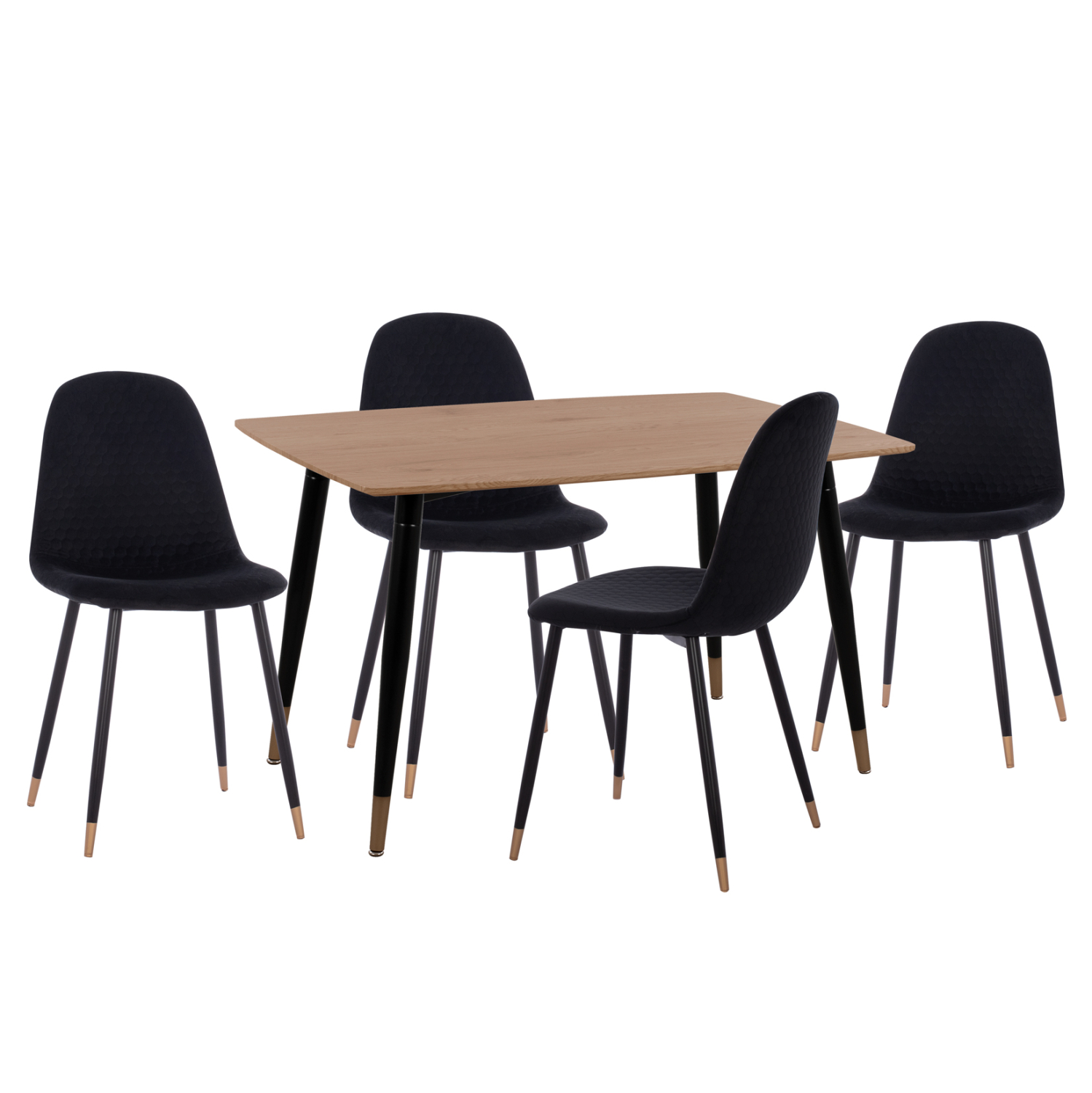 ΣΕΤ ΤΡΑΠΕΖΑΡΙΑΣ 5ΤΜΧ FB911196.09 MDF TOP-ΒΕΛΟΥΔΟ & ΜΕΤΑΛΛΟ ΣΕ ΜΑΥΡΟ