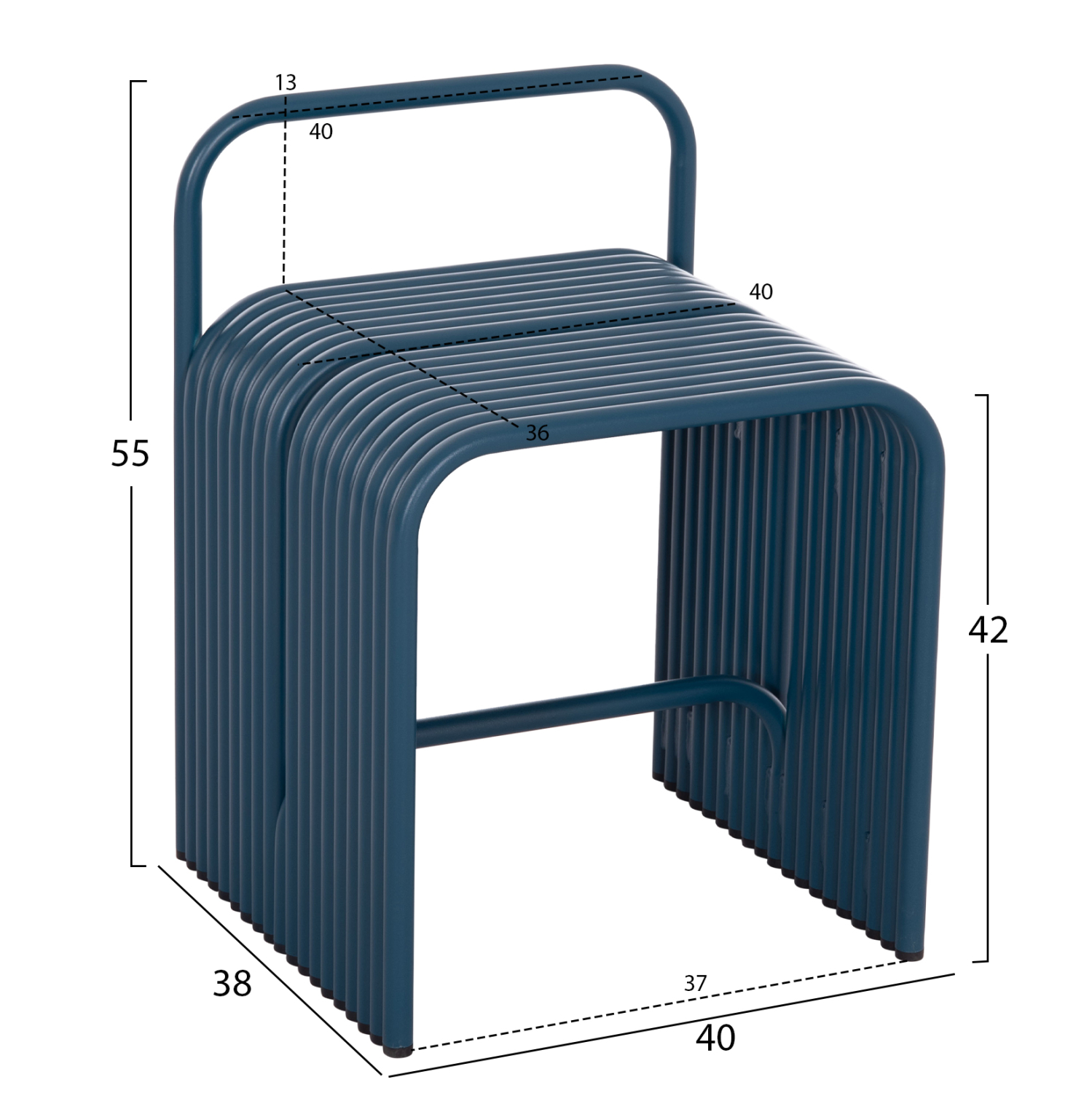 ΣΚΑΜΠΟ FB96326.08 ΑΛΟΥΜΙΝΙΟ ΣΕ ΜΠΛΕ ΧΡΩΜΑ 40x38x55Υεκ. - Image 2