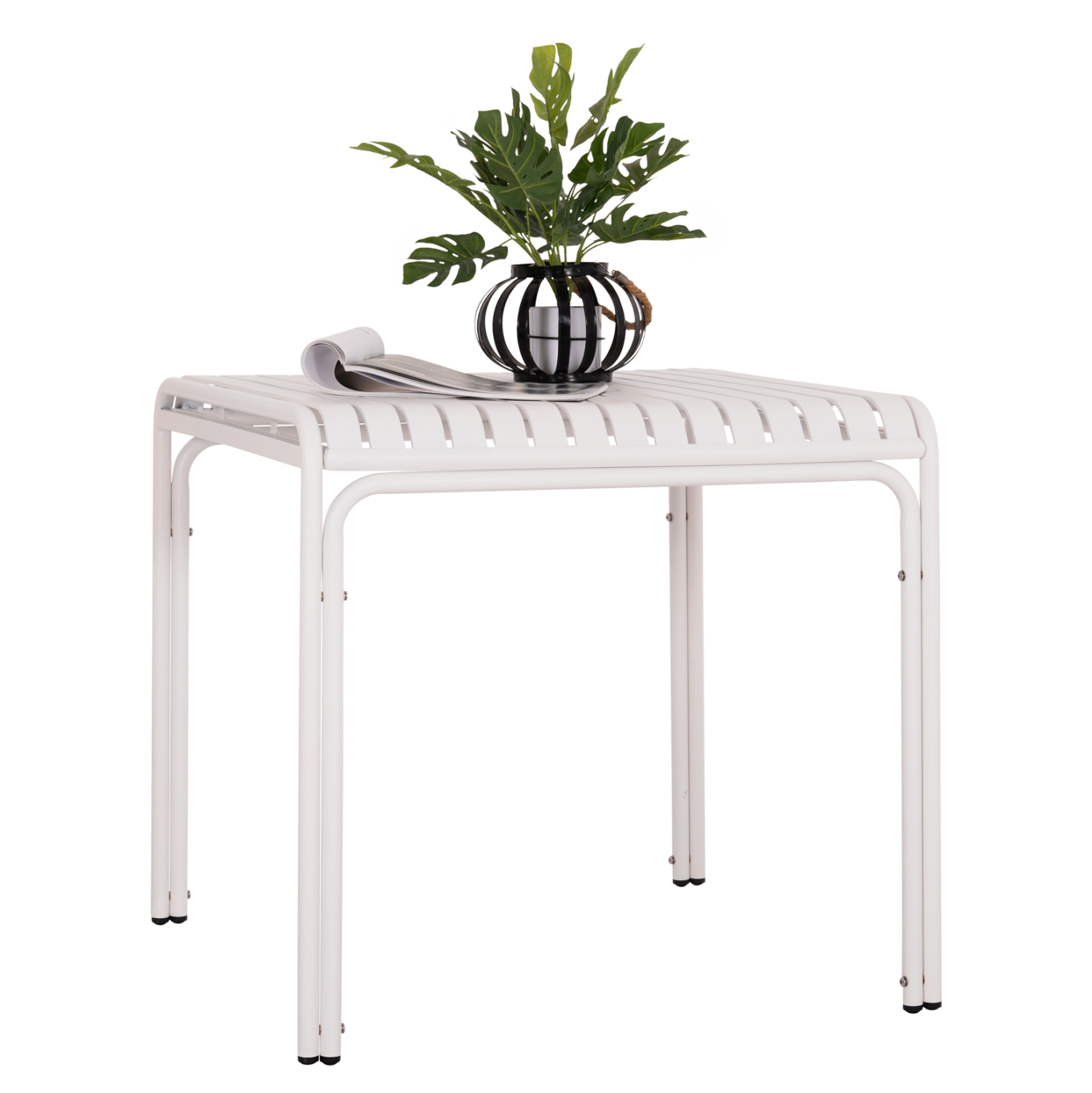 ΤΡΑΠΕΖΙ ΤΕΤΡΑΓΩΝΟ ΑΛΟΥΜΙΝΙΟΥ FB96338.02 ΛΕΥΚΟ 80x80x75Υεκ.