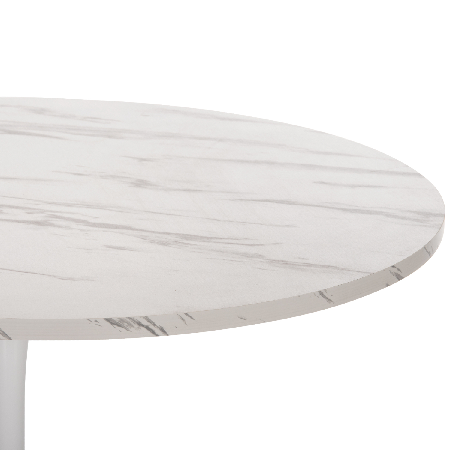 ΤΡΑΠΕΖΙ ΤΡΑΠΕΖΑΡΙΑΣ FB99422.11 ΣΤΡΟΓΓΥΛΟ WHITE MARBLE Φ120x74Yεκ. - Image 4