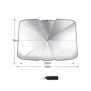 Ηλιοπροστασία για εσωτερική τοποθέτηση στο μπροστινό παρμπρίζ του αυτοκινήτου. Μπλοκάρει τις ακτίνες του ήλιου