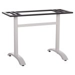 ΒΑΣΗ ΤΡΑΠΕΖΙΟΥ ΜΕΤΑΛΛΙΚΗ ΔΙΠΛΗ FB9461.12 ΛΕΥΚΗ ΜΕ ΡΕΓΟΥΛΑΤΟΡΟΥΣ 100x60x73Υεκ.