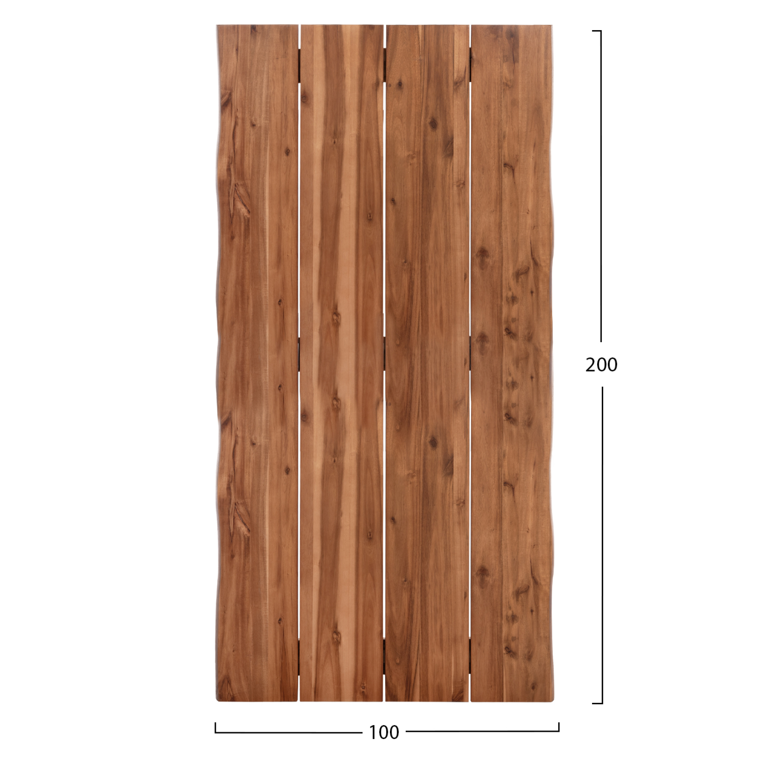 ΕΠΙΦΑΝΕΙΑ ΤΡΑΠΕΖΙΟΥ ΟΡΘΟΓΩΝΙΑ ΑΠΟ ΜΑΣΙΦ ΞΥΛΟ ΑΚΑΚΙΑΣ FB96303.01--200x100x3.5(πάχος)εκ - Image 2