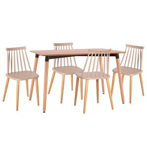 ΣΕΤ ΤΡΑΠΕΖΑΡΙΑΣ 5ΤΜΧ FB921181 MDF TOP ΣΕ ΦΥΣΙΚΟ-ΣΚΕΛΕΤΟΣ ΣΕ ΦΥΣΙΚΟ