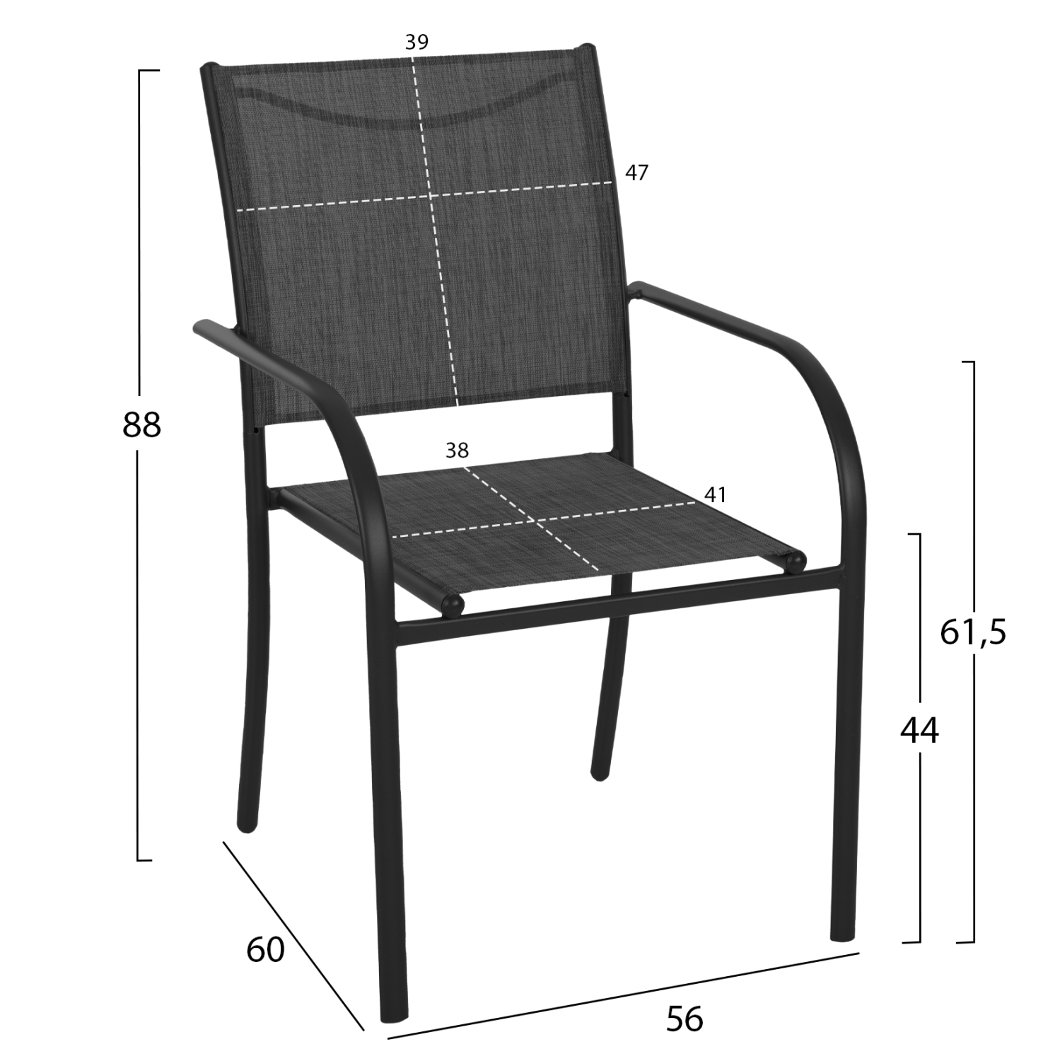 ΣΕΤ ΤΡΑΠΕΖΑΡΙΑΣ 5ΤΜΧ FB921223.01 ΤΡΑΠΕΖΙ & 4 ΠΟΛΥΘΡΟΝΕΣ ΣΕ ΜΑΥΡΟ - Image 3