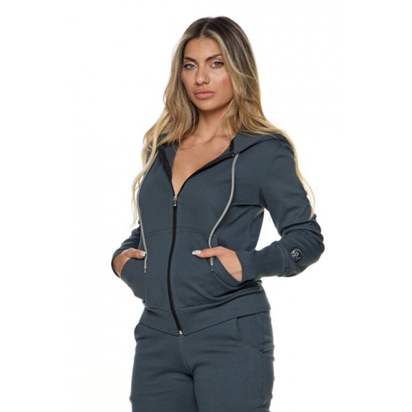 BODYMOVE ΖΑΚΕΤΑ ΓΥΝΑΙΚΕΙΑ ΦΟΥΤΕΡ ΜΕ ΚΟΥΚΟΥΛΑ 1360 ΑΝΘΡΑΚΙ - Image 2