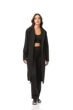 BODYMOVE ΓΥΝΑΙΚΕΙΟ ΠΑΛΤΟ DOUBLE FACE ΜΑΥΡΟ 1461