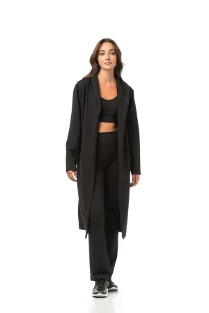 BODYMOVE ΓΥΝΑΙΚΕΙΟ ΠΑΛΤΟ DOUBLE FACE ΜΑΥΡΟ 1461