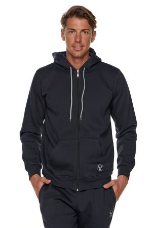 BODYMOVE Ζακέτα UNISEX τρίκλωνη με κουκούλα ΜΠΛΕ #B002